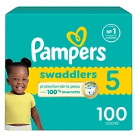 Pampers Swaddlers Diapers, Size S5 (20-37 lbs), Absorbent, Keeps Baby Dry and Comfortable, Skin Safe Disposable Baby Diaper
