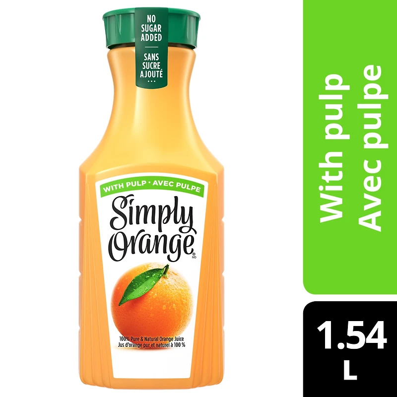 Simply Orange With Pulp Bottle, 1.54 Liters