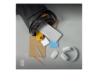 Logitech Pebble Mouse 2 M350s fine sans fil Bluetooth, portable, légère, boutons personnalisables - Blanc