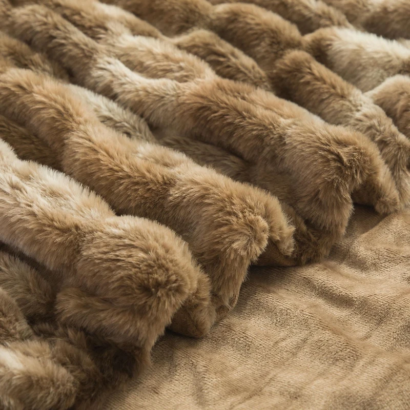 Hometrends Reversible Faux Fur Throw, Super stylish & warm