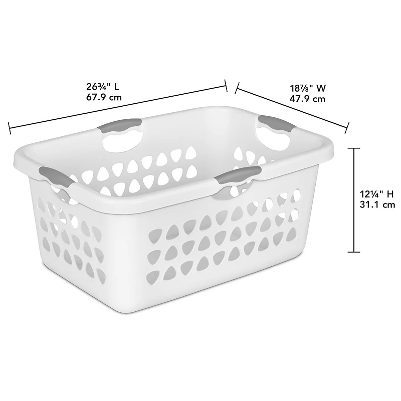 Sterilite 71L Ultra™ Laundry Basket- White, 71L