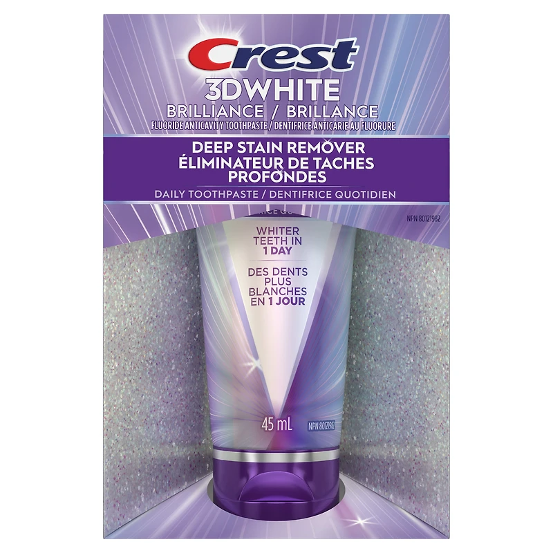 Dentifrice Crest 3DWhite Brillance Éliminateur de taches profondes –45mL