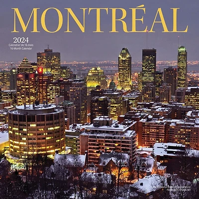Wyman Publishing Montréal 2024 30.48x60.96 CM Mur Carré Calendrier, 9781525611537