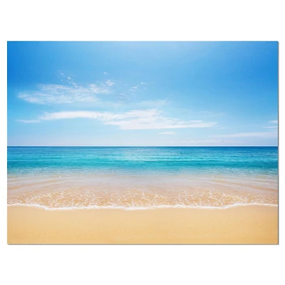 Designart Calm Blue Sea and Sky Canvas Wall Art