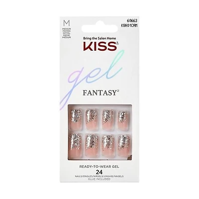 Kiss Gel Fantasy - faux ongles, 28 comptes