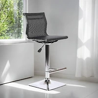 Tabouret réglable Noir et fonction pivotante à 360°
