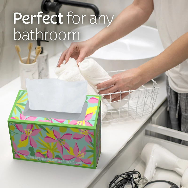 Essuie-mains en papier jetables Kleenex, 6 boîtes, essuie-mains en papier pour la salle de bain, 60 essuie-mains par boîte (total de 360 essuie-mains en papier)