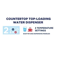 WESTINGHOUSE DISTRIBUTEUR D'EAU POUR COMPTOIR À CHARGEMENT PAR LE HAUT LEVIERS DE DISTRIBUTION FACILES À UTILISER