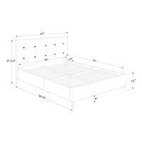 South Shore, Fusion collection, Full Complete Upholstered Bed Soft Gray