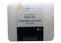 Ens. de draps en jersey Mainstays pour 4 pièces