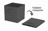 Mainstays Storage Cube Fabric Basket Bin - Foldable, Great for Nursery, Playroom, Closet, Home Organization