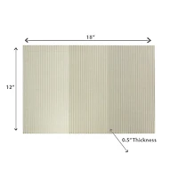 4PC Woven Pvc Placemat Maison Sand 12 X 18 - Set of 3