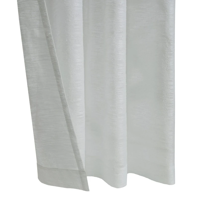 Loft Living Banan Sheer Grommet Single Curtain Panel 52 x 84 in White