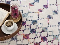 Tapis d'interieur Rug Branch Savannah Boho, beige bleu, moderne - Salon, chambre, salle a manger et cuisine<br>