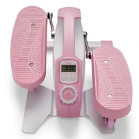 Sunny Health & Fitness Entraîneur Élliptique Intelligent Rose Sous-Bureau, Mini Pédalier d'Exercice pour Entraînement à Domicile/Bureau, Machine Portable pour l’Entraînement des Seniors, Lien Exclusif