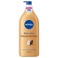 NIVEA Cocoa Butter 72-Hr Moisture Body Lotion for Dry Skin with Hyaluronic Acid, 625 mL, 625 mL