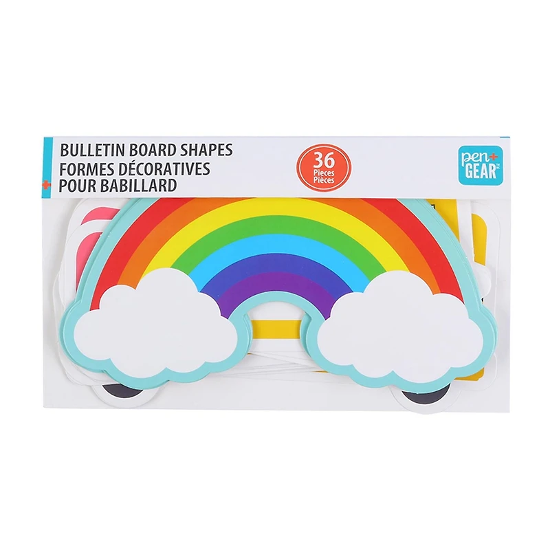 Pen+Gear Die Cut Bulletin Board Shapes, 3 Designs, 36 Count