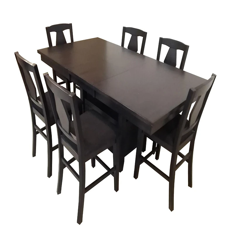 Chaises de salle à manger Grace Pub en gris foncé (Ensemble de 2)