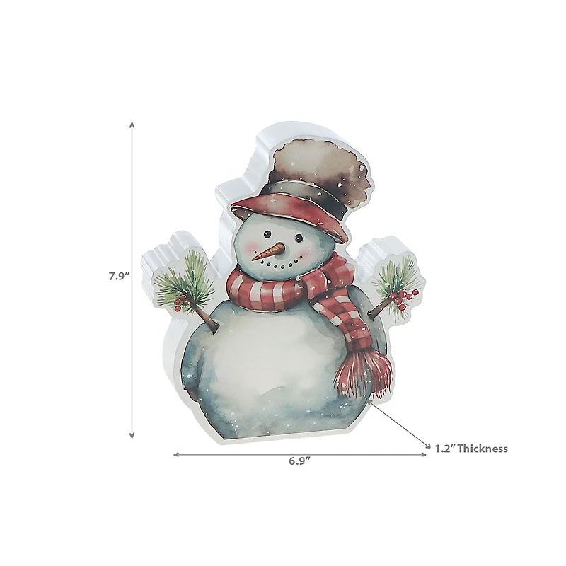 Bloc De Table En Mdf (Bonhomme De Neige)