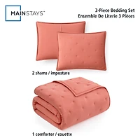 Mainstays 2-Piece Comforter Set, Terracotta Dream, Twin, Twin