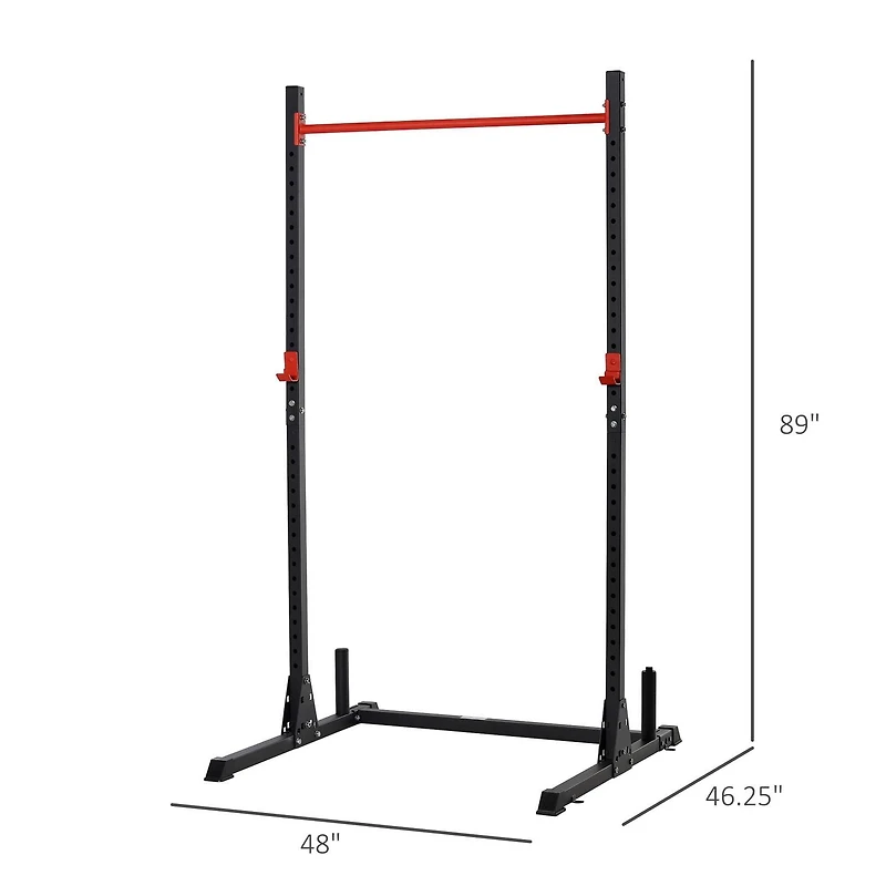 Strength Power Squat Rack Barbell Lifting Pull Up Weight Stand Home Gym