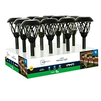 Mainstays 8 Lumen Solar Outdoor Lattice Pathway Lights, Black (1-Pack), MS 1PK 8L SOLAR PATH LIGHT