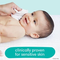 Pampers Lingettes pour Bébés Sensibles Sans Parfum, 2 Paquets à Couvercle Rabattable (168 Lingettes au Total)