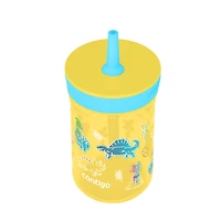 Contigo Kids Leighton Spill-Proof Tumbler with Straw, Pineapple Dinos, 14 oz (414 mL)