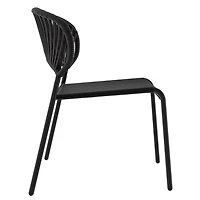 Chaise empilable en osier et tissu tendu pour patio Mainstays Osier tissé à la main