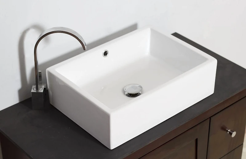 Imaginations Américaines 20-po. W Vessel Set Blanc