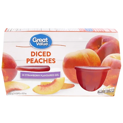 Pêches tranchées en gel Great Value 4 x 123 g
