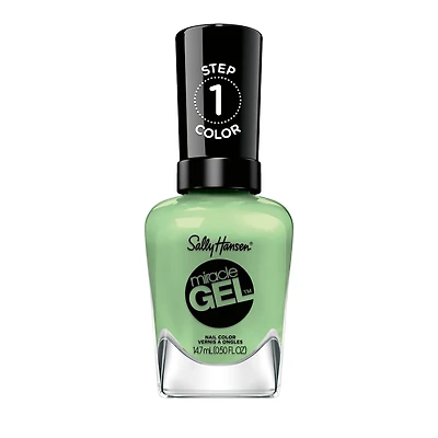 Sally Hansen Miracle Gel, vernis à ongles en gel, vernis à ongles résistant à l'écaillage, dure jusqu'à 8 jours Réussissez une manucure* qui dure jusqu’à 8 jours depuis le confort de votre domicile grâce au Sally Hansen Miracle Gel™. Notre vernis à ongles simili-gel 100 % végétalien vous donne des résultats de qualité professionnelle en 2 étapes simples (vernis + couche de finition)