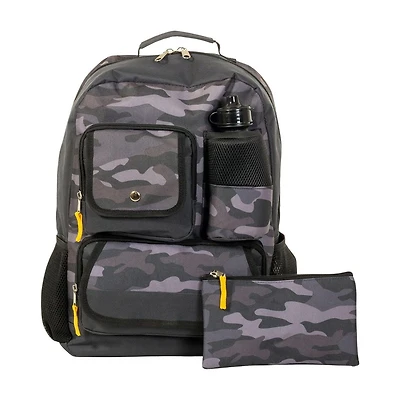 Jetstream 3pcs Back Pack Set, Backpack for school, Water Bottle and Pen Case