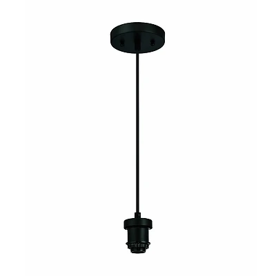 Westinghouse Lighting 1-Light Flat Mini Pendant Kit -Matte Black