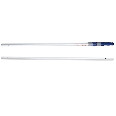 Perche télescopique en aluminium Mainstays de 4,2 mètres pour piscine, coloris argent et bleu.