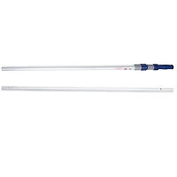 Perche télescopique en aluminium Mainstays de 4,2 mètres pour piscine, coloris argent et bleu.