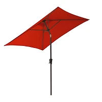 CorLiving 6.5ft x 6.5ft Square Durable Fabric Canopy Tilting Outdoor Umbrella with Steel Frame