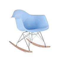 Chaise rocker pour enfants Plata Décor Import en bleu