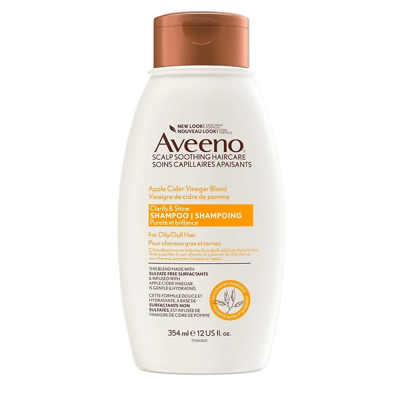 Shampoing AVEENO au vinaigre de cidre de pomme Pureté et brillance 354 ml