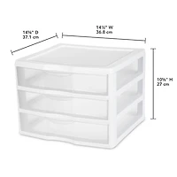 Sterilite Grand Unité de 3 tiroirs