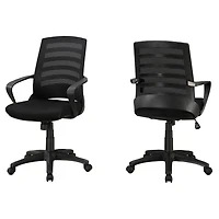Monarch Specialties Office Chair, Adjustable Height, Swivel, Ergonomic, Armrests, Computer Desk, Work, Metal, Mesh, Black, Contemporary, Modern