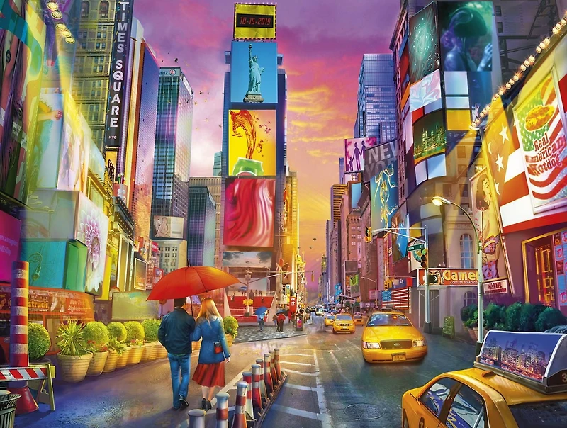 Buffalo Games Cities in Colour Times Square Stroll 750 Piece Jigsaw Puzzle