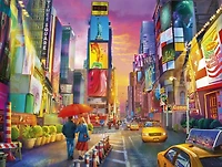 Buffalo Games Cities in Colour Times Square Stroll 750 Piece Jigsaw Puzzle