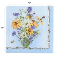 IH Casa Decor 20 Pack Luncheon 3 Ply Napkin Daisies & Bees - Ensemble De 6