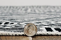 Cayden 5' x 7' Washable Area Rug, Ivory and Black