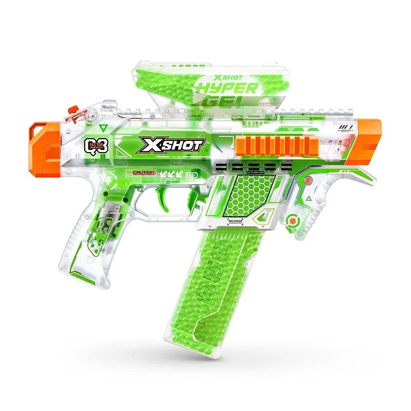 XSHOT Hyper Gel Glow In The Dark NightStrike Blaster (5 000 boulettes Hyper Gel phosphorescentes) de ZURU Mousse Blaster