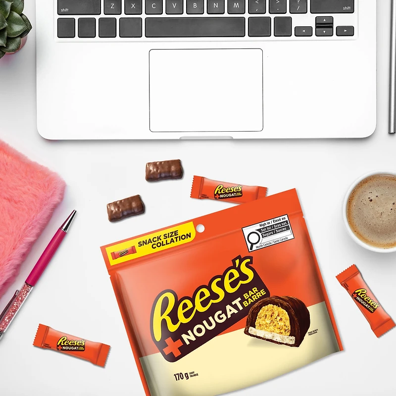 REESE'S +Nougat Snack Size, 170g, REESE’S + Nougat Snack Size