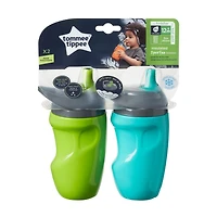 Bouteille d’eau isolé Sportee de Tommee Tippee avec poignée pour tout petit – 12m+, paquet de 2