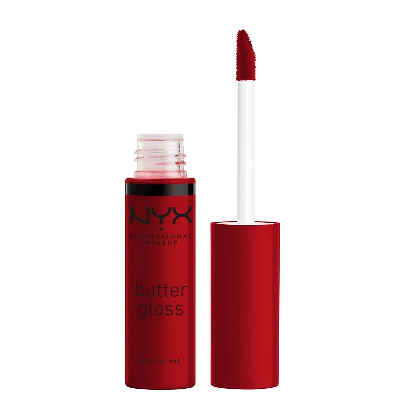 NYX Professional Makeup Gloss au Beurre, Brillant à Lèvres, 8 mL gloss, couvrance moyenne