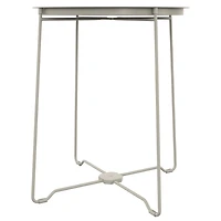 Mainstays Steel Outdoor Tray Top Side Table, White